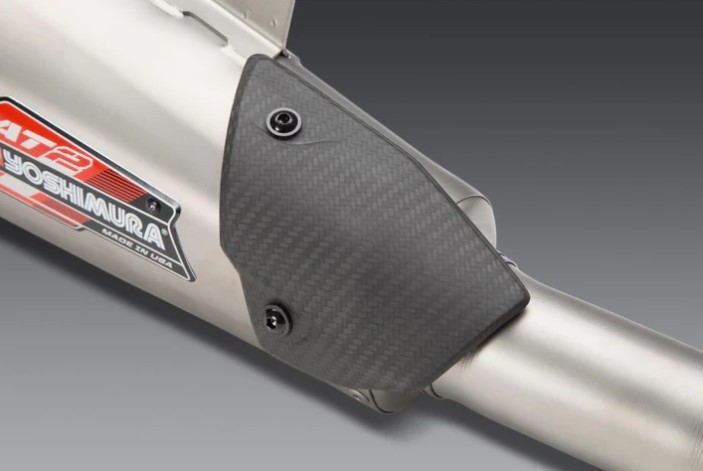 Yoshimura Race AT2 Stainless Steel Slip-On Exhaust w/ Stainless Silencer- Triumph Street Triple (2018-2023)