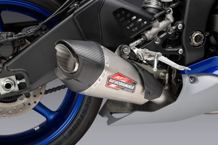 Yoshimura Race AT2 Full Stainless Steel Exhaust w/ Stainless Silencer- Yamaha R6 (06-20)