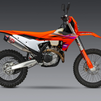 Yoshimura KTM 500EXC-F/350EXC-F 24-26 RS-12 Stainless Slip-On Exhaust, w/ Aluminum Muffler