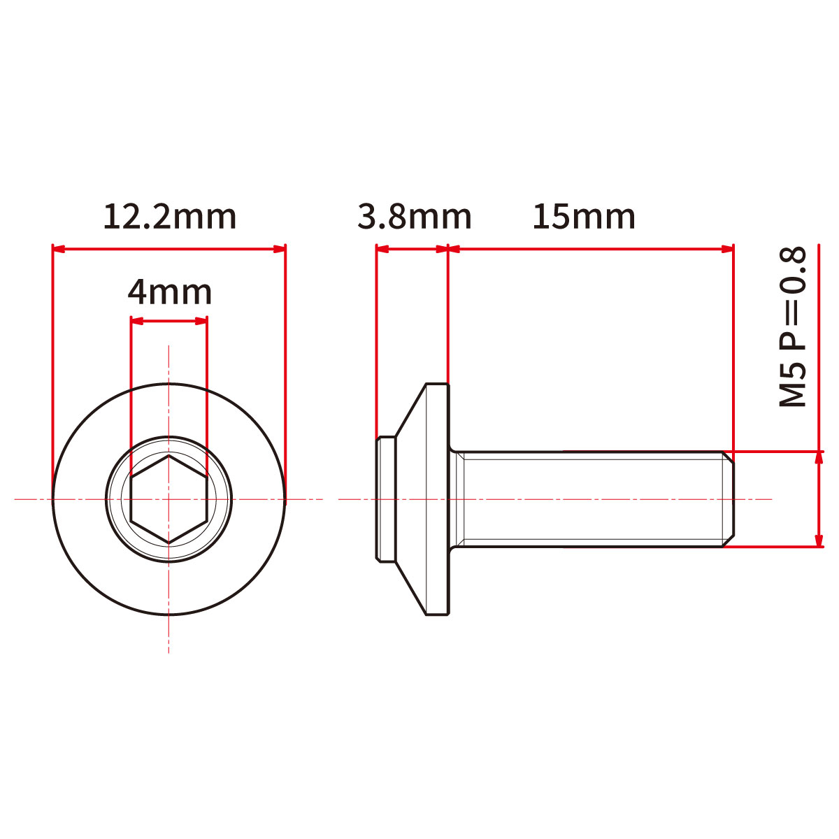 Zeta Windscreen Bolt Kit - 4 Pack