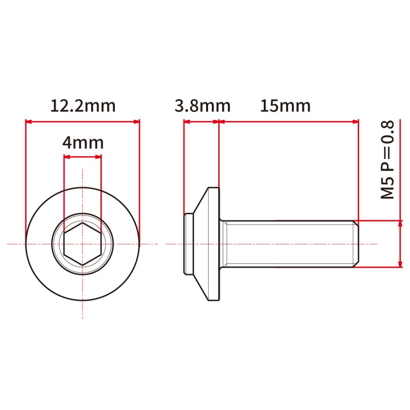 Zeta Windscreen Bolt Kit - 4 Pack