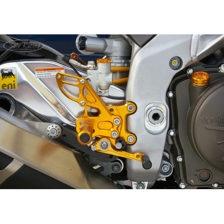 Sato Racing Rearsets - Silver 09-11 Aprilia RSV4 / R / Factory (non-APRC)