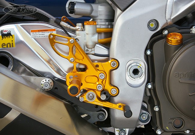 Sato Racing Rearsets - Silver 09-11 Aprilia RSV4 / R / Factory (non-APRC)