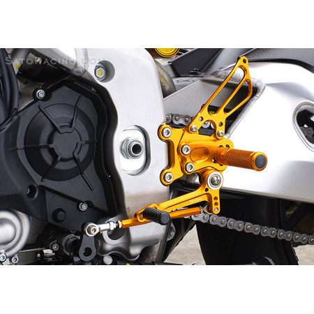 Sato Racing Rearsets - Silver 09-11 Aprilia RSV4 / R / Factory (non-APRC)