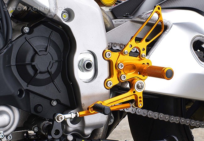 Sato Racing Rearsets - Gold 09-11 Aprilia RSV4 / R / Factory (non-APRC)