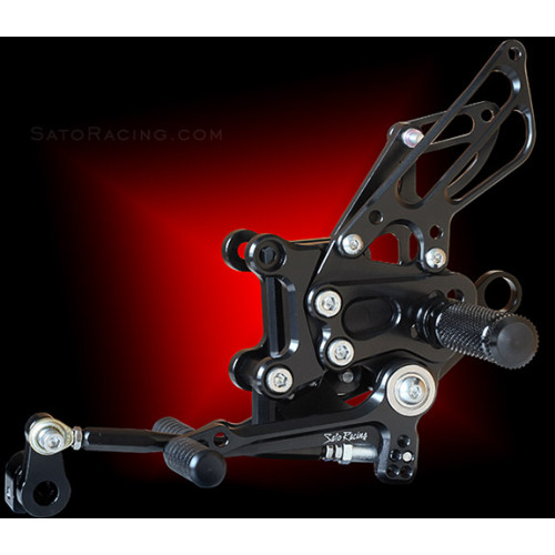 Sato Racing Rearsets - Silver 09-11 Aprilia RSV4 / R / Factory (non-APRC)