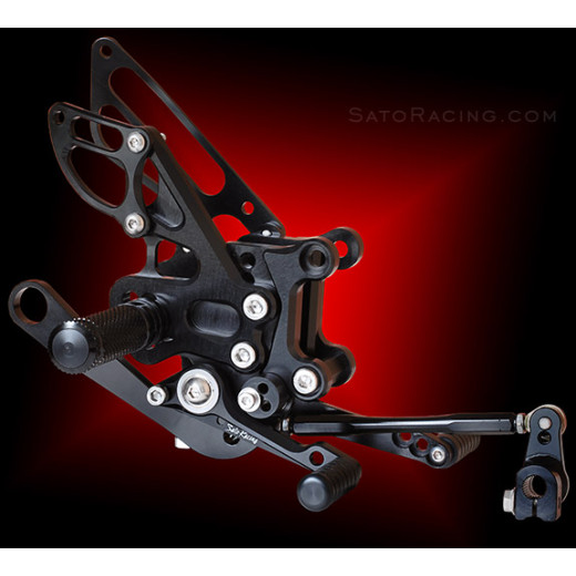Sato Racing Rearsets - Silver 09-11 Aprilia RSV4 / R / Factory (non-APRC)