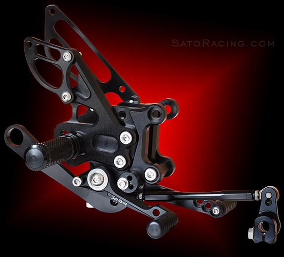 Sato Racing Rearsets - Silver 09-11 Aprilia RSV4 / R / Factory (non-APRC)