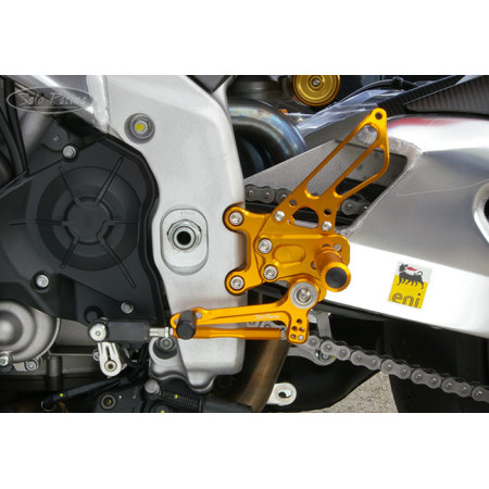 Sato Racing Rearsets - Gold 11-13 Aprilia RSV4 APRC (non-ABS model) Sato Racing Rearsets - Gold 11-13 Aprilia RSV4 APRC (non-ABS model)