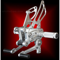 Sato Racing Rearsets - Silver 11-13 Aprilia RSV4 APRC (non-ABS model) 