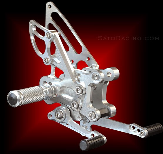 Sato Racing Rearsets - Gold 11-13 Aprilia RSV4 APRC (non-ABS model) 