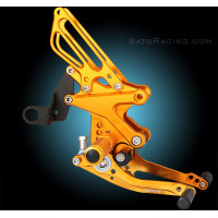 Sato Racing Rearsets  - Black 12-13 Aprilia Tuono V4 APRC