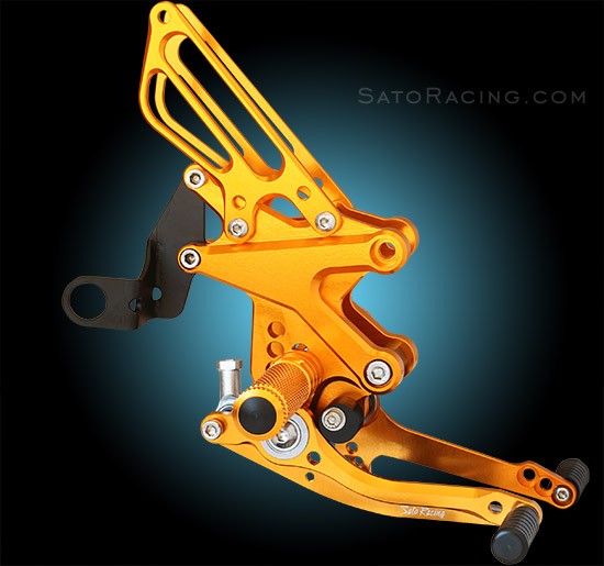 Sato Racing Rearsets  - Silver 12-13 Aprilia Tuono V4 APRC