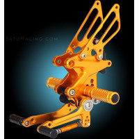 Sato Racing Rearsets  - Silver 12-13 Aprilia Tuono V4 APRC