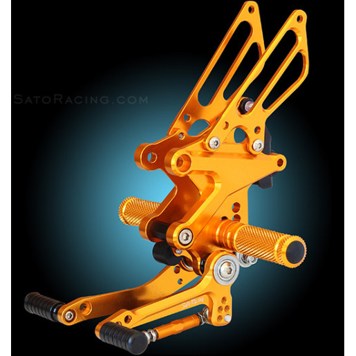 Sato Racing Rearsets - Black 12-13 Aprilia Tuono V4 APRC Sato Racing Rearsets - Black 12-13 Aprilia Tuono V4 APRC