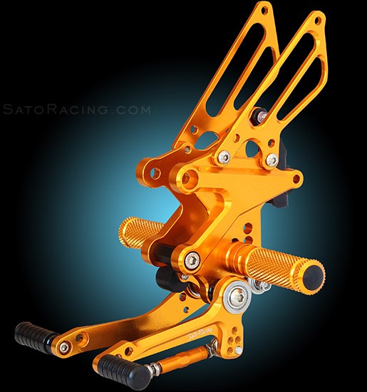 Sato Racing Rearsets  - Silver 12-13 Aprilia Tuono V4 APRC