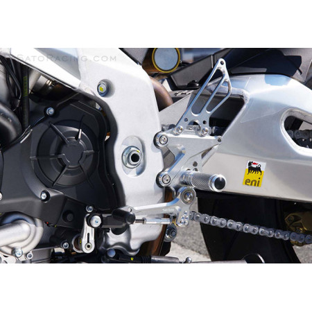 Sato Racing Rearsets - Black 12-13 Aprilia Tuono V4 APRC Sato Racing Rearsets - Black 12-13 Aprilia Tuono V4 APRC