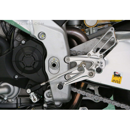 Sato Racing Rearsets GP Shift - Silver 13-16 Aprilia RSV4 / Tuono V4