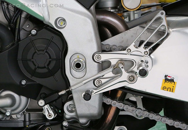 Sato Racing Rearsets GP Shift - Silver 13-16 Aprilia RSV4 / Tuono V4
