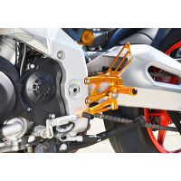 Sato Racing Rearsets STD Shift - Black 17-18 Aprilia RSV4 / Tuono V4