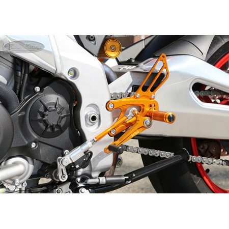 Sato Racing Rearsets GP Shift - Silver 17-18 Aprilia RSV4 / Tuono V4