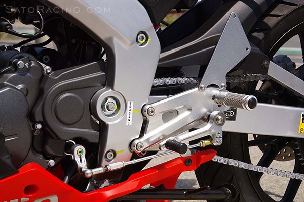 Sato Racing Rearsets - Standard Shift 2011+ Aprilia RS125