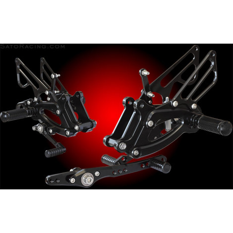 Sato Racing Standard Rear Sets - BMW S1000RR (2015-16) - Silver