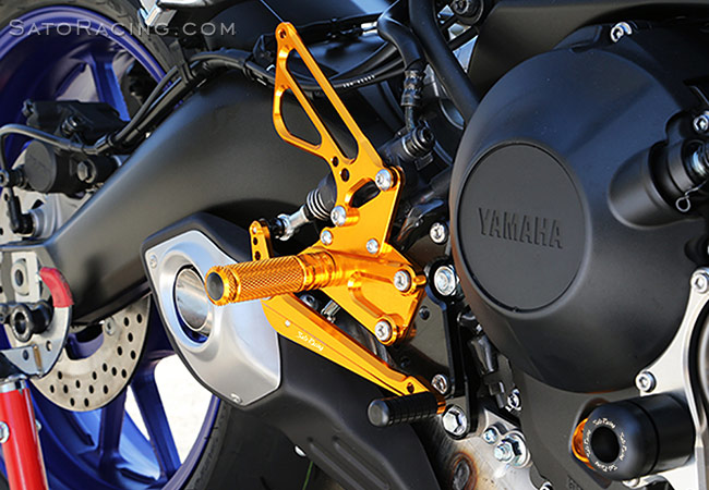 Sato Racing Adjustable Rearsets- Standard Shift - 2017-2019 Yamaha