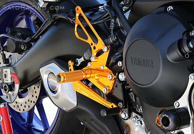 Areyourshop Racing Adjustable Rearsets Foot Pegs Rear Set For Yamaha MT-09 FZ-09 2014-2017 Gold 