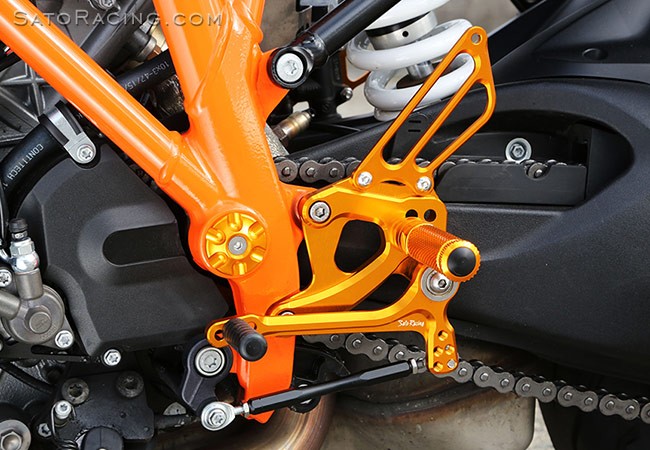 Sato Racing Adjustable Rearsets - 2014-2019 KTM SuperDuke R / GT