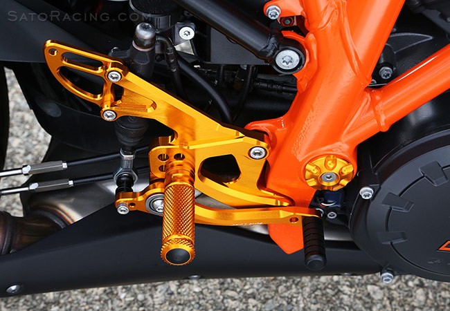 Sato Racing Adjustable Rearsets - 2014-2019 KTM SuperDuke R / GT