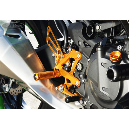 Sato Racing "Street Friendly" Adjustable Rearsets - 2018-2019 Kawasaki Ninja 400