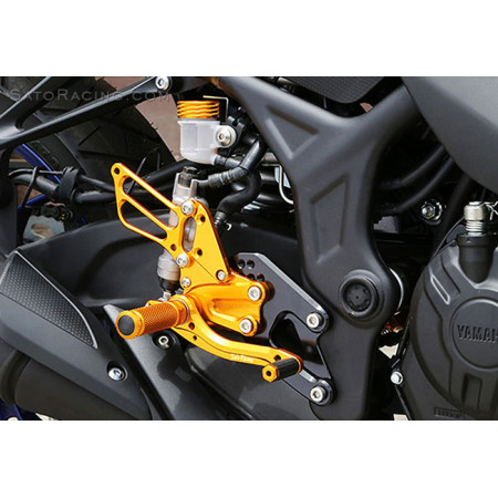 Sato Racing "Race Concept V.2" Adjustable Rearsets - 2015-2018 Yamaha YZF-R3 / YZF-R25 / MT-03 Sato Racing "Race Concept V.2" Adjustable Rearsets - 2015-2018 Yamaha YZF-R3 / YZF-R25 / MT-03