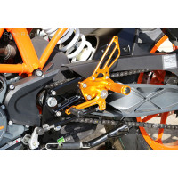 Sato Racing Adjustable Rearsets- GP Shift - 2015-2019 KTM RC390 / RC125