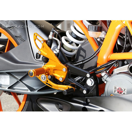 Sato Racing Adjustable Rearsets- GP Shift - 2015-2019 KTM RC390 / RC125 Sato Racing Adjustable Rearsets- GP Shift - 2015-2019 KTM RC390 / RC125