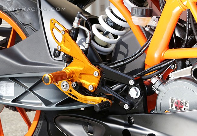 Sato Racing Adjustable Rearsets- Standard Shift - 2015-2019 KTM RC390 / RC125