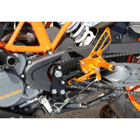 Sato Racing Adjustable Rearsets- Standard Shift - 2015-2019 KTM RC390 / RC125