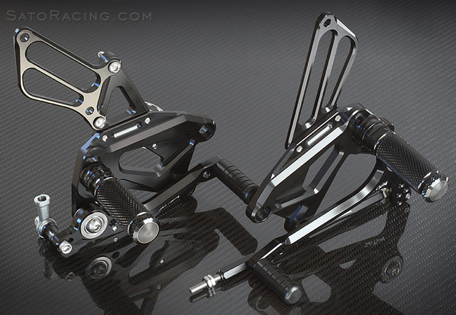s*o様 SV650用ドレスアップパーツ２点セット Sato Racing Adjustable Rearsets - Street or GP Shift - 2017-2019