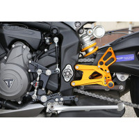 Sato Racing Adjustable Rearsets - 2017-2019 Triumph Street Triple R / RS (with Factory Quickshifter)