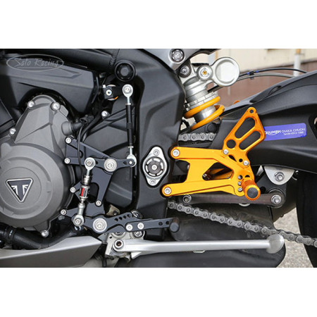 Sato Racing Adjustable Rearsets - 2017-2019 Triumph Street Triple R / RS (with Factory Quickshifter) Sato Racing Adjustable Rearsets - 2017-2019 Triumph Street Triple R / RS (with Factory Quickshifter)