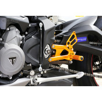 Sato Racing Adjustable Rearsets - 2017-2019 Triumph Street Triple (without quickshifter)