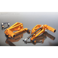 Sato Racing "Race Concept" Adjustable Rearsets - GP Shift - 2016-2019 Kawasaki Z125 Pro