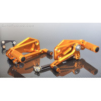 Sato Racing "Race Concept" Adjustable Rearsets - Street Shift - 2016-2019 Kawasaki Z125 Pro