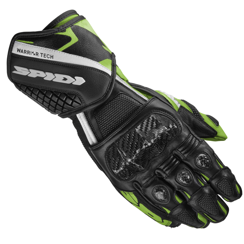 Spidi Carbo 5 Gloves - Black / White / Green Spidi Carbo 5 Gloves - Black / White / Green