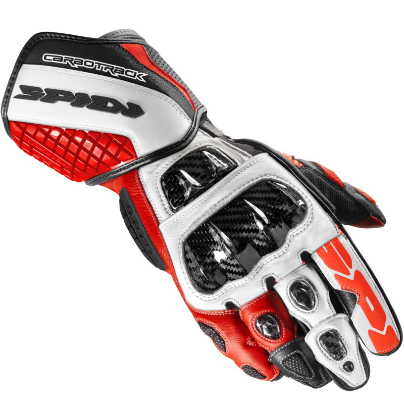 Spidi Carbo Track Evo Gloves - Red / Black / White Spidi Carbo Track Evo Gloves - Red / Black / White