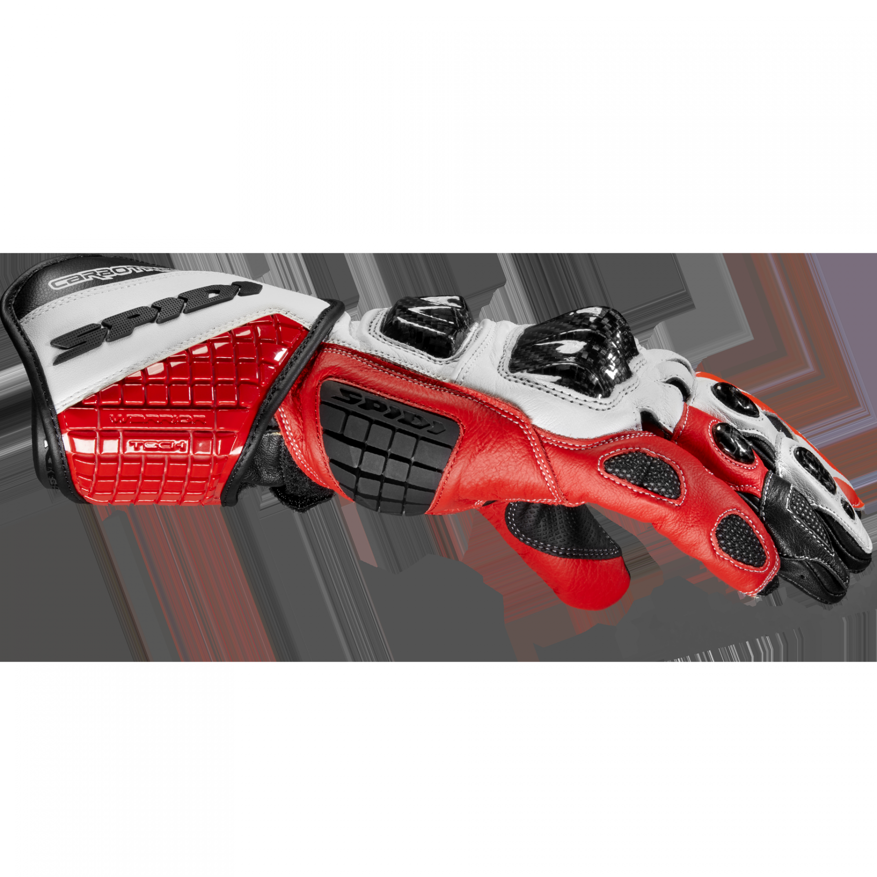 Spidi Carbo Track Evo Gloves -  Red / Black / White