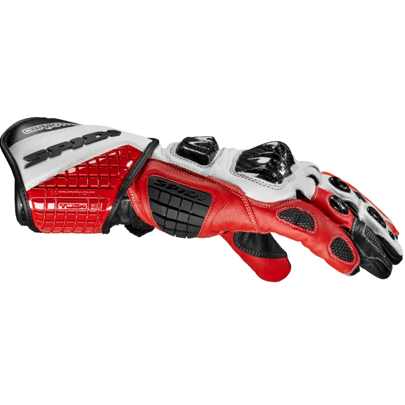 Spidi Carbo Track Evo Gloves - Red / Black / White Spidi Carbo Track Evo Gloves - Red / Black / White