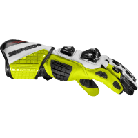 Spidi Carbo Track Evo Gloves -  Black / White / Hiviz Yellow