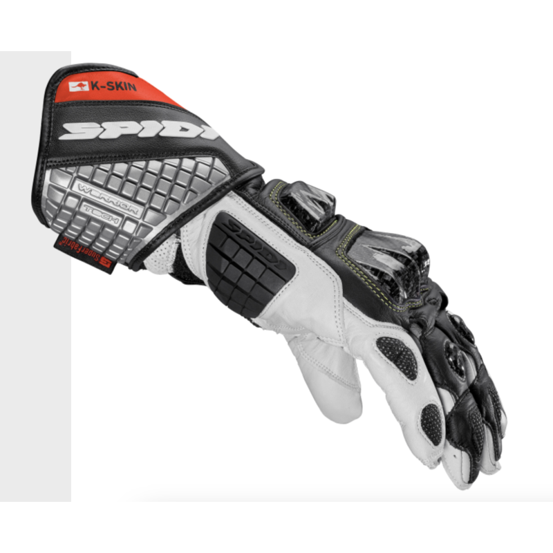 Spidi Carbo Kangaroo Leather Gloves - White Spidi Carbo Kangaroo Leather Gloves - White
