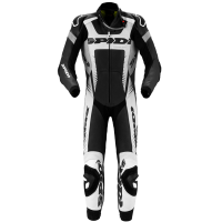 Spidi Warrior Wind Pro Leather Race Suit - Black / White - Size 50